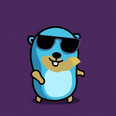 Go Blue Gopher as a hacker.