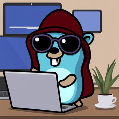Go Blue Gopher as a hacker.