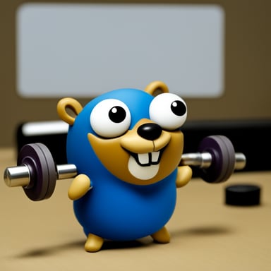 Working out go blue gopher.
