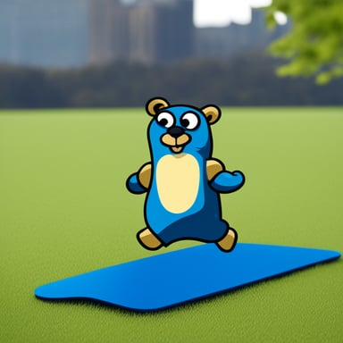 Working out go blue gopher.