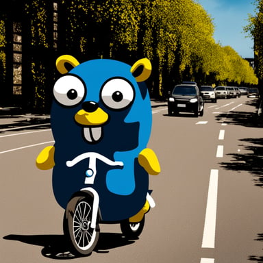 Go Blue Gopher biking in Budapest.