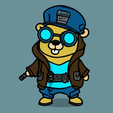 Go Blue Gopher as Cyber Punk Gopher