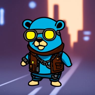 Go Blue Gopher as Cyber Punk Gopher