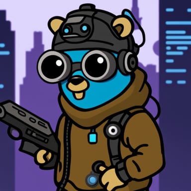 Go Blue Gopher as Cyber Punk Gopher