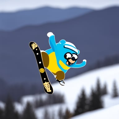 Go Blue Gopher's snowboarding back flip