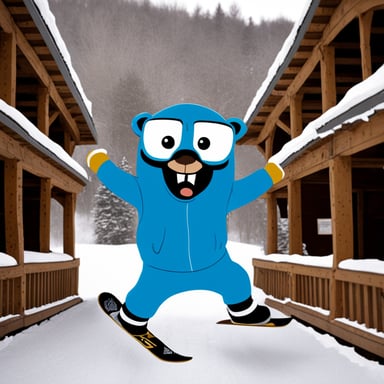 Go Blue Gopher's snowboarding back flip