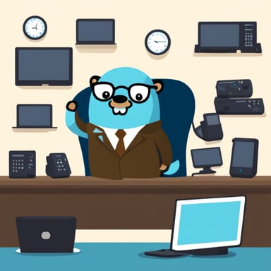 A manager go blue gopher of devices