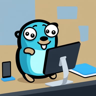 A manager go blue gopher of devices
