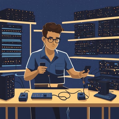 Go Blue Gopher, the electrical engineer, developing ethernet switches