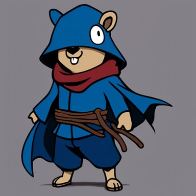 Go Blue Gopher as the main character from Solo Leveling manga.