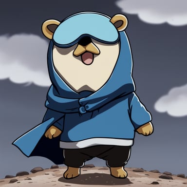 Go Blue Gopher as the main character from Solo Leveling manga.