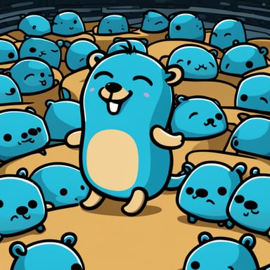 Happy Go Blue Gopher managing ethernet switches
