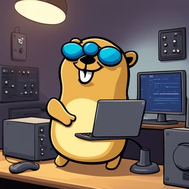 Happy Go Blue Gopher managing ethernet switches
