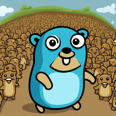 Happy go blue gopher and ethernet networks