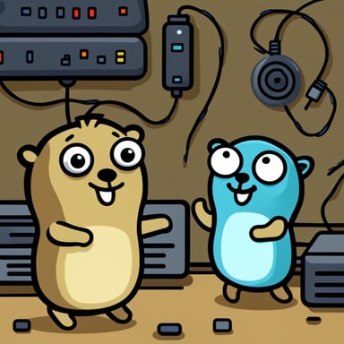 Happy go blue gopher and ethernet networks