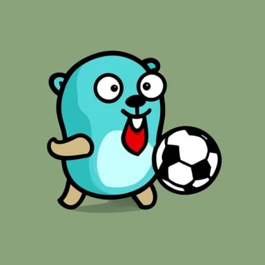 Go Blue Gopher is playing soccer.