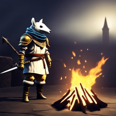 Go Blue Gopher as Solaire of Astora in Dark Souls 1.