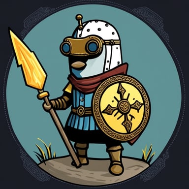 Go Blue Gopher as Solaire of Astora in Dark Souls 1.