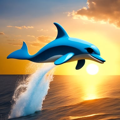 Go Blue Gopher but it looks like a dolphin.