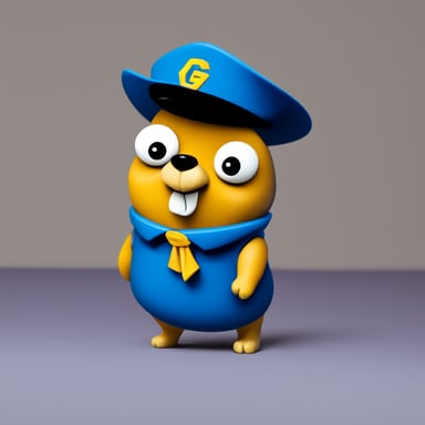 Generate an image featuring Go Blue Gopher.