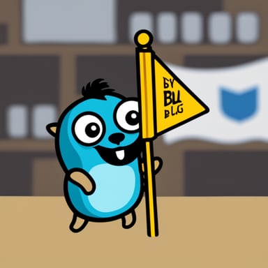 Go Blue Gopher holding a BLM flag.