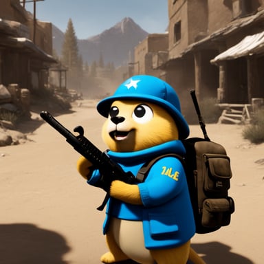 Go Blue Gopher playing Call of Duty Warzone.