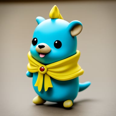 A go blue gopher, known for its cuteness, is a cosplayer that wears a dolphin fantasy outfit.