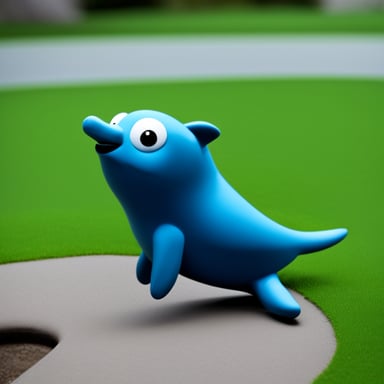 A go blue gopher looking like a dolphin