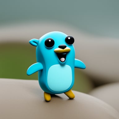 A go blue gopher looking like a dolphin