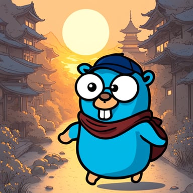 Go Blue Gopher in Japan