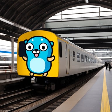 Go Blue Gopher at Kyoto Station