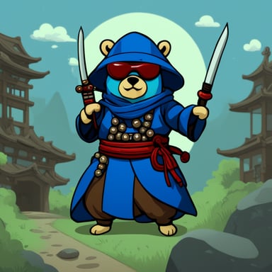Go Blue Gopher as a samurai