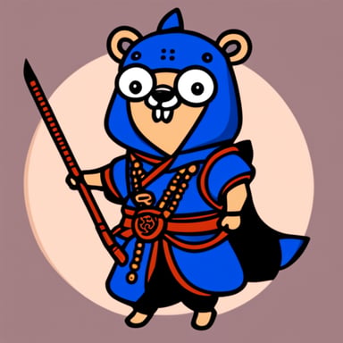 Go Blue Gopher as a samurai