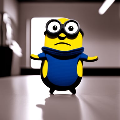 Go Blue Gopher dressed like a minion.