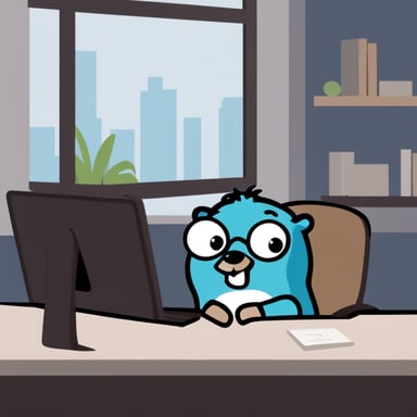 As the end of the work day approaches, Go Blue Gopher feels a sense of accomplishment and looks forward to some relaxation.