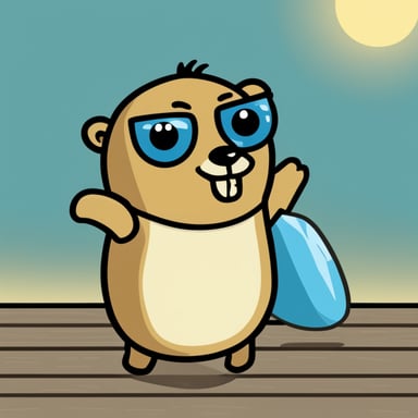 As the end of the work day approaches, Go Blue Gopher feels a sense of accomplishment and looks forward to some relaxation.