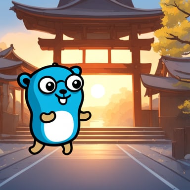 Go Blue Gopher in Kyoto