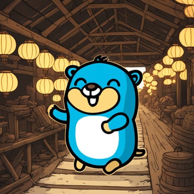 Go Blue Gopher in Kyoto