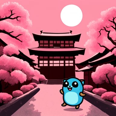 Go Blue Gopher in Kyoto