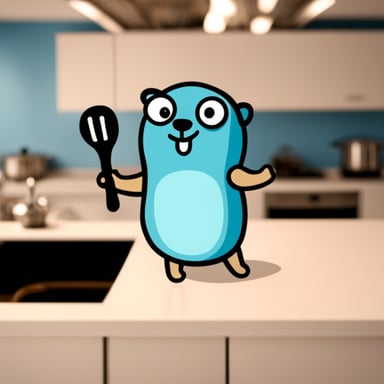 Go Blue Gopher in the kitchen.