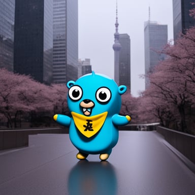 Go Blue Gopher visiting Tokyo.