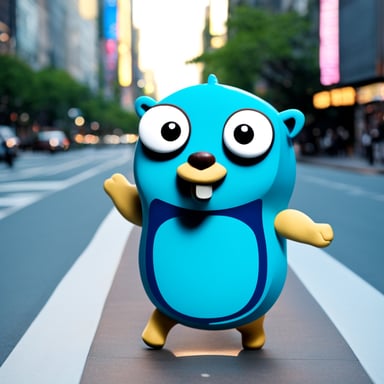 Go Blue Gopher visiting Tokyo.