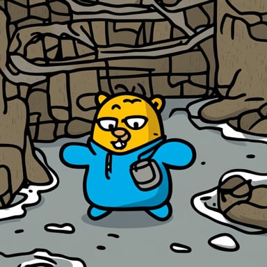Go Blue Gopher in the I hate Mondays style of Garfield.