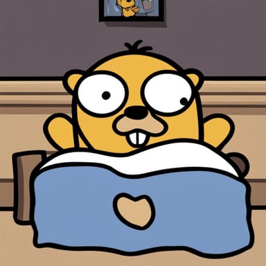 Go Blue Gopher in the I hate Mondays style of Garfield.