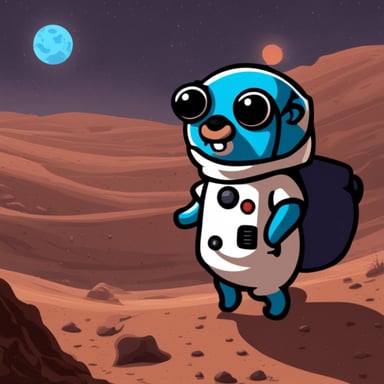 Go Blue Gopher in Mars