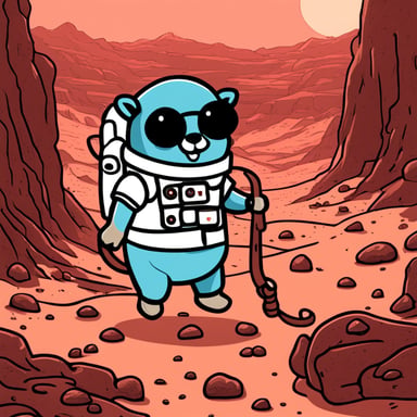 Go Blue Gopher in Mars