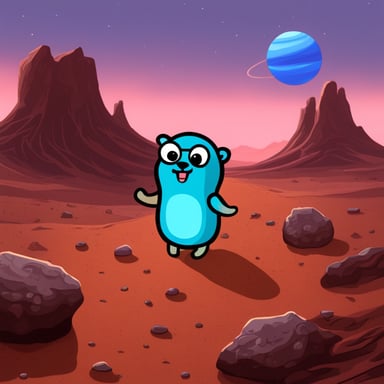 Go Blue Gopher in Mars