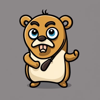 Go Blue Gopher as an angry Ukrainian gopher without background.
