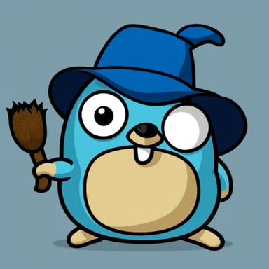 Go Blue Gopher as an angry Ukrainian gopher without background.