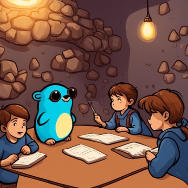Role-playing Dungeons and Dragons as Go Blue Gopher.